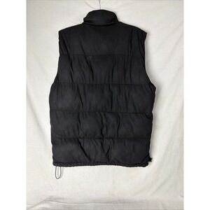 Burnside Mens Black Quilted Puffer Vest Full Zip Sleeveless Jacket Large MH19209